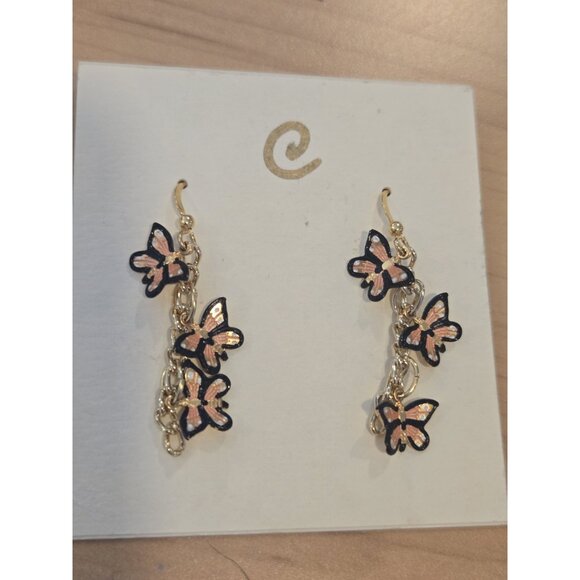 Lightshine Sea Gems Butterfly Dangle Earrings - Picture 2 of 4